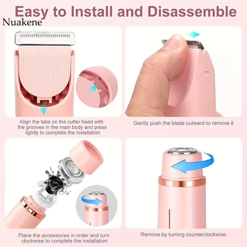 Dual-Head Electric Hair Trimmer for Women