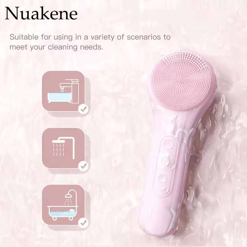 Nuakene Rechargeable 2-in-1 Facial Cleansing Brush