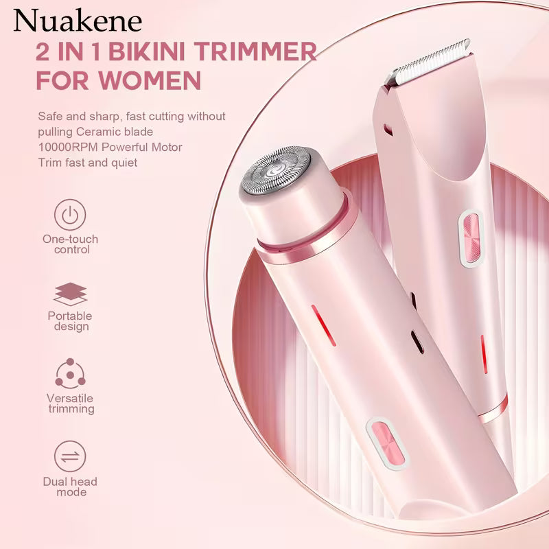 Dual-Head Electric Hair Trimmer for Women