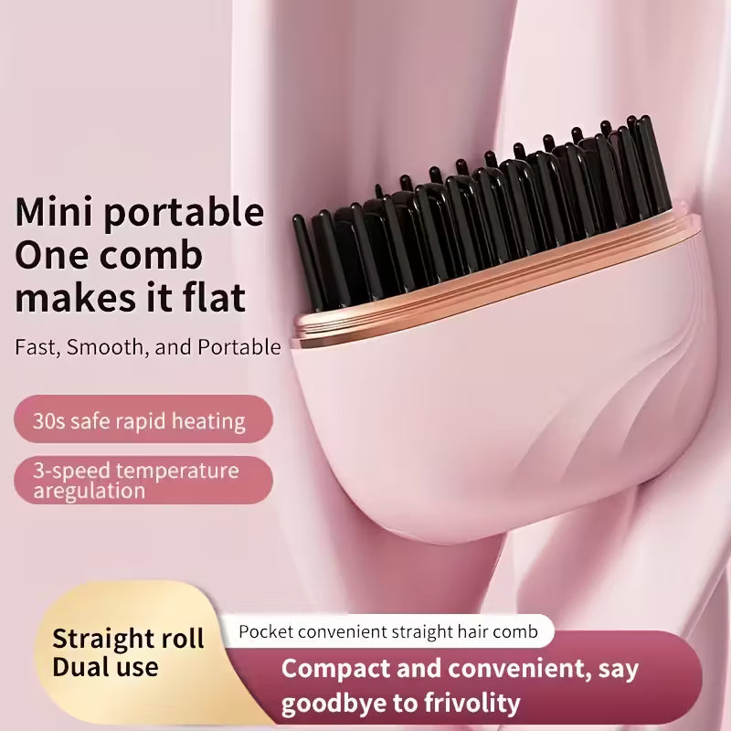 Compact Wireless Mini Straightening Comb