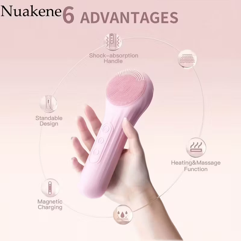 Nuakene Rechargeable 2-in-1 Facial Cleansing Brush